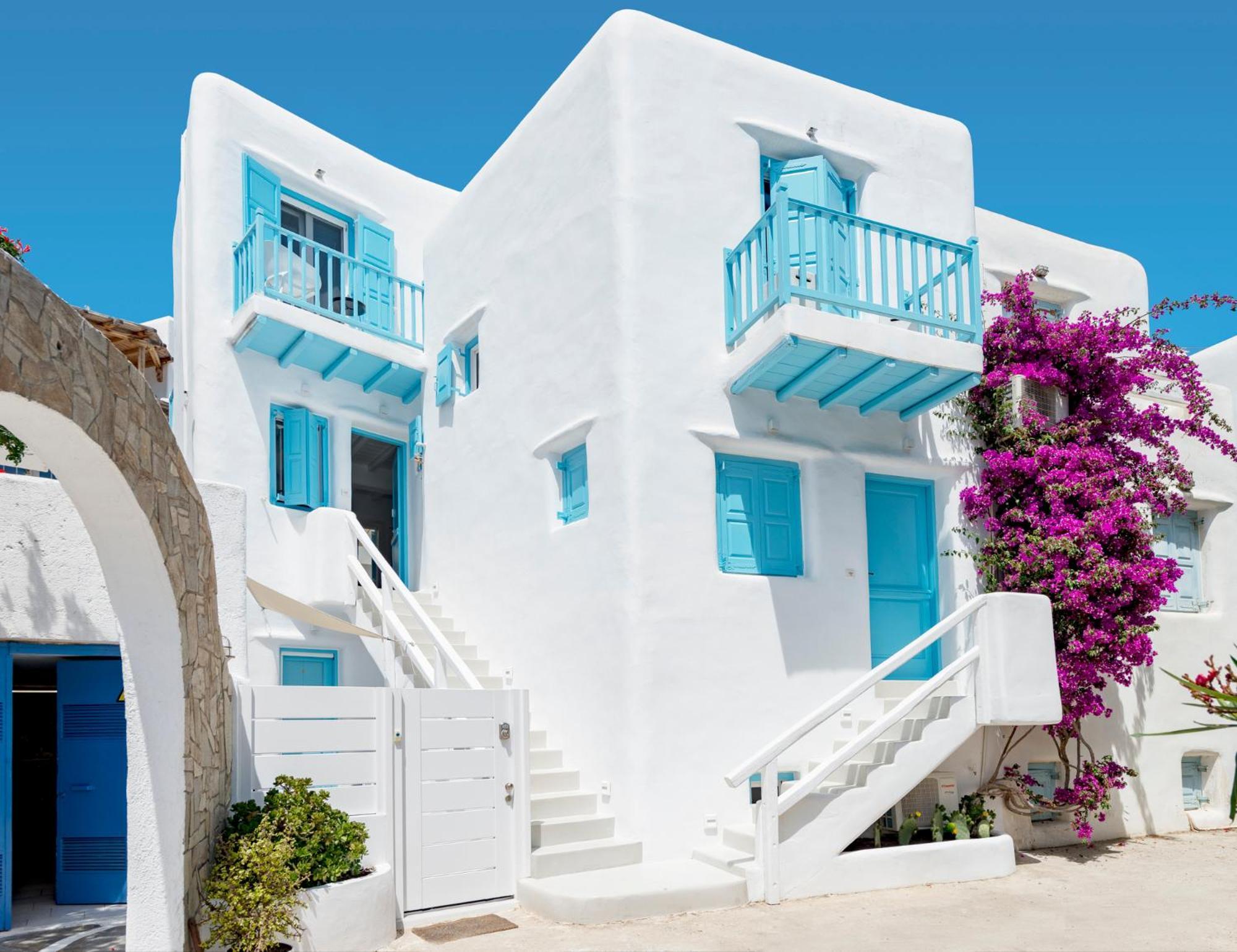 Mykonian Mews Luxury Suites بسارو المظهر الخارجي الصورة